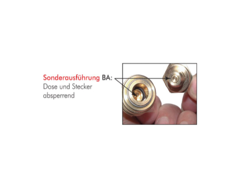 Kupplungsstecker beidseitig absperrend IG G 1/8" NW 2,7 Messing