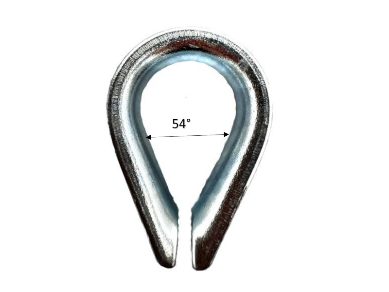 Kausche Form B fürSeil Ø 12 mm Rillenweite 13 mm