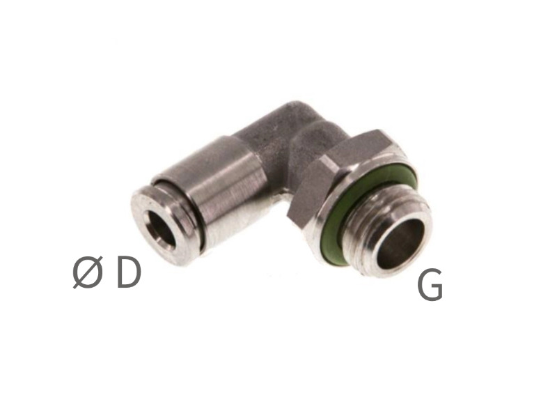 AG G (M) zylindrisch IQS-ES 90° Winkel Steckverschraubung