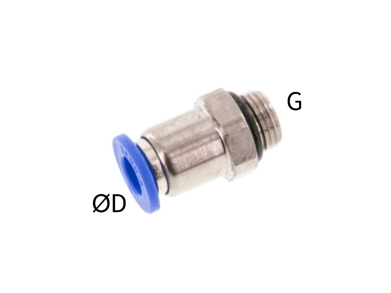 Gerade Steckverschraubung AG G 1/4" - 8mm IQS-Standard 