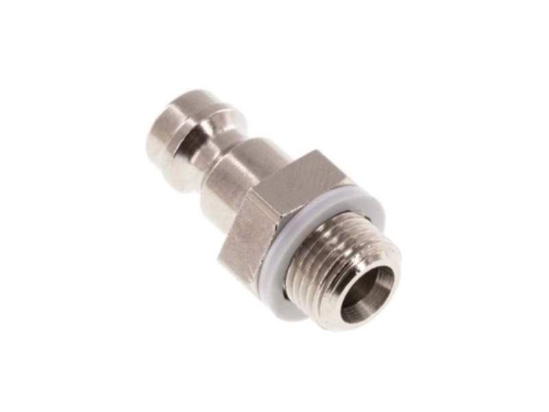 Kupplungsstecker AG G 1/4" NW 5 Messing vernickelt