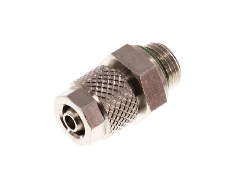 Gerade CK-Verschraubung AG G 1/8" - 6x4 FKM Messing vernickelt