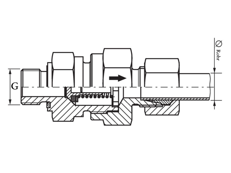 Hochdruck Rückschlagventil 08 LM 12x1,5 WD OMD