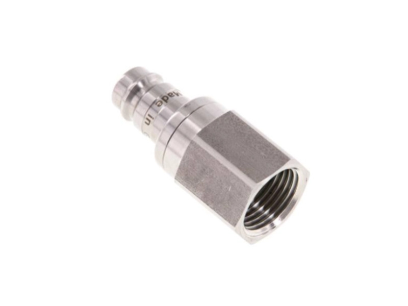 Kupplungsstecker beidseits absperrend IG G 1/2" NW 10 Edelstahl 1,4404