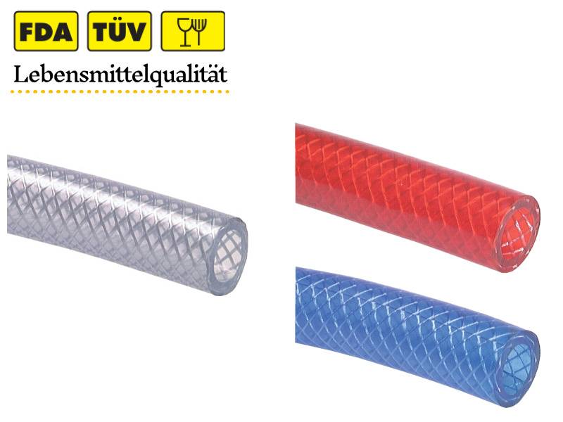 PVC-Schlauch mit Gewebeeinlage 9x15 mm transparent 