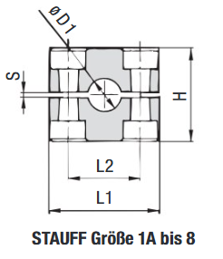 STAUFF Schellenkörper BG 1A Rohr 12 mm gerippt