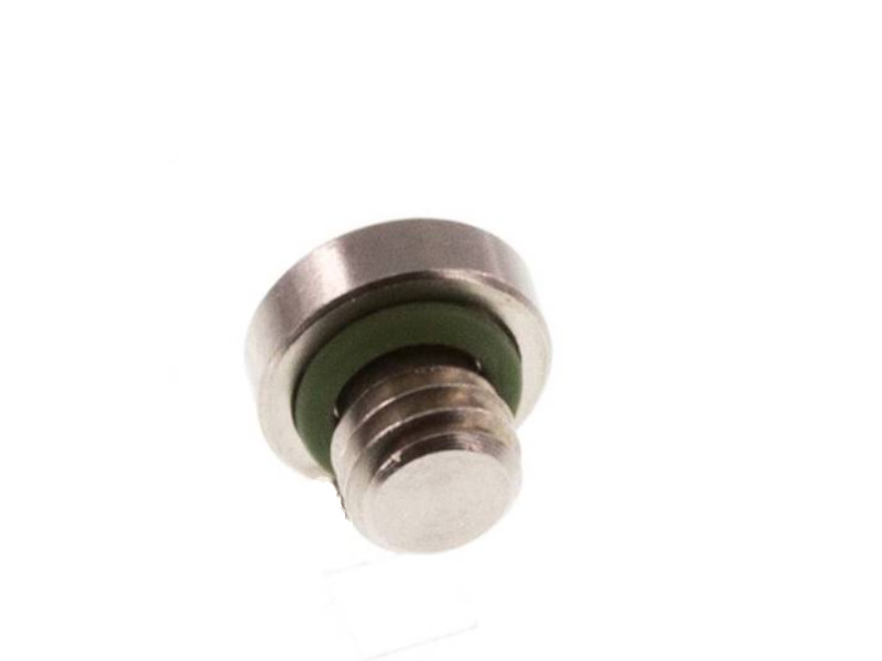 Verschlussschraube AG G 1/8" mit Innensechskant und FKM O-Ring Messing vernickelt