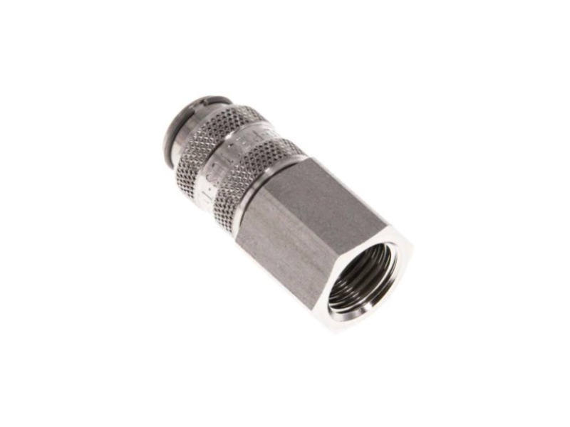 Kupplungsdose für Stecker beidseitig absperrend IG G 1/4" NW 5 Edelstahl 1.4404
