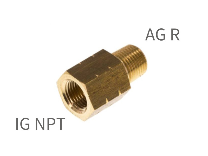 AG R / IG NPT Messing und Edelstahl