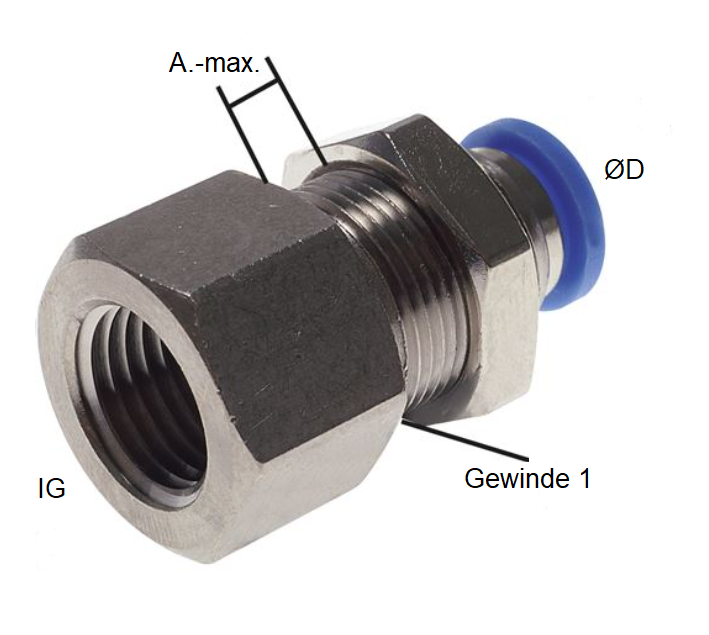 Gerade Schott Steckverschraubung IG G 1/8" - 4mm IQS-Standard