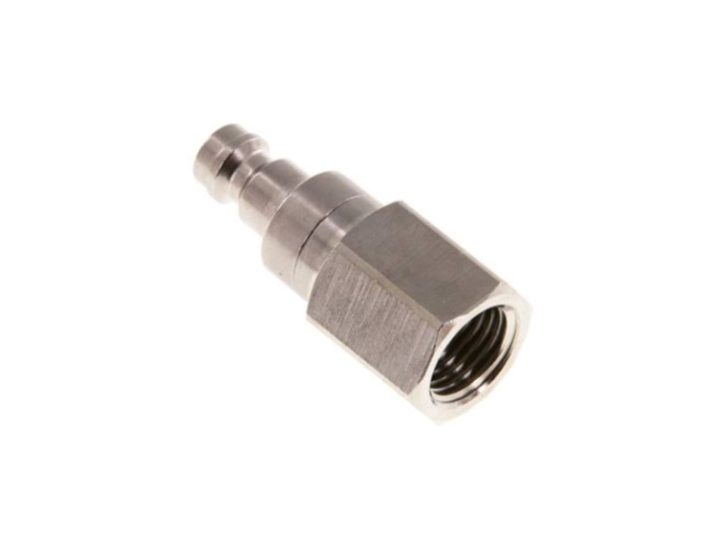 Kupplungsstecker beidseitig absperrend IG G 1/8" NW 5 Messing vernickelt