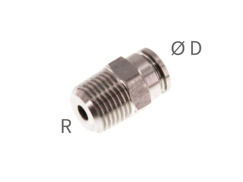 Gerade Steckverschraubung AG R 1/8" - 8 mm IQS-ES