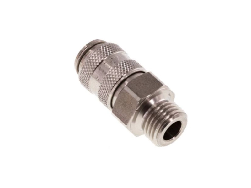 Kupplungsdose füe Stecker beidseitig absperrend AG G 1/4" NW 5 Edelstahl 1.4305 