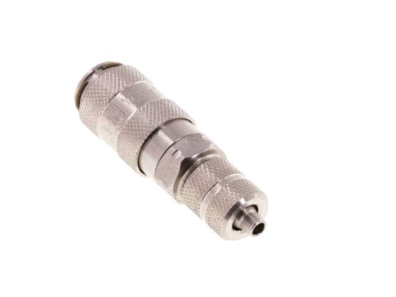 Kupplungsdose mit Überwurfmutter 4,3x3mm NW 2,7 Edelstahl 1.4404