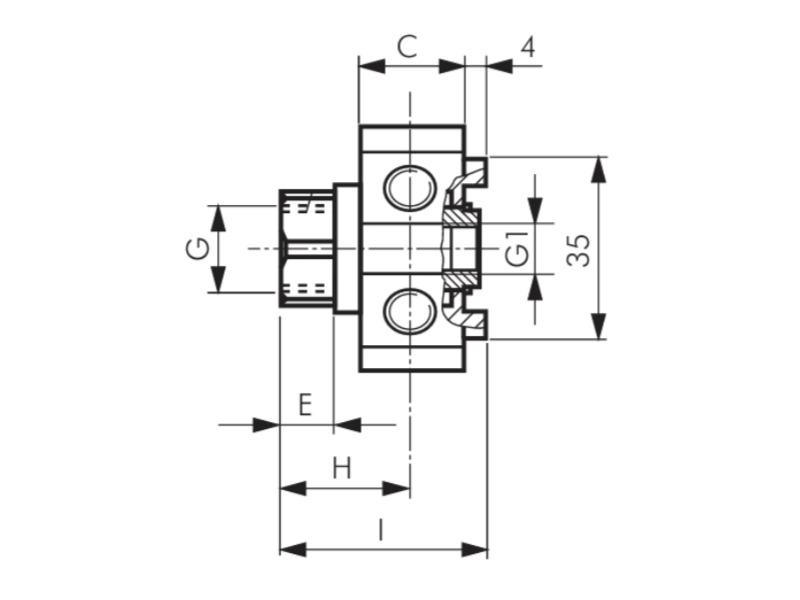 Drehverteiler 6-fach IG G 3/8" - IG G 1/8" - IG G 1/8" für Druckluft