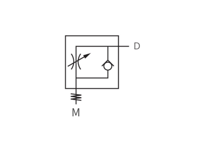 IQS Drosselrückschlagventil Mini AG M 5 - 6 mm abluftregelnd