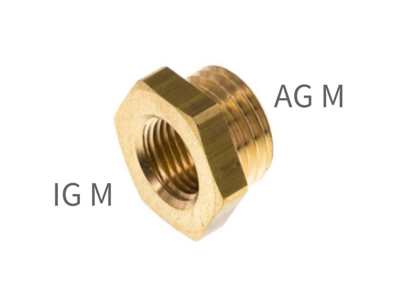 AG M / IG M metrisch zylindrisch Messing
