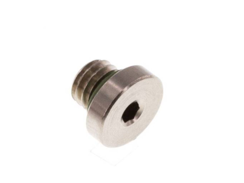 AG G mit Innensechskant und FKM O-Ring Messing vernickelt