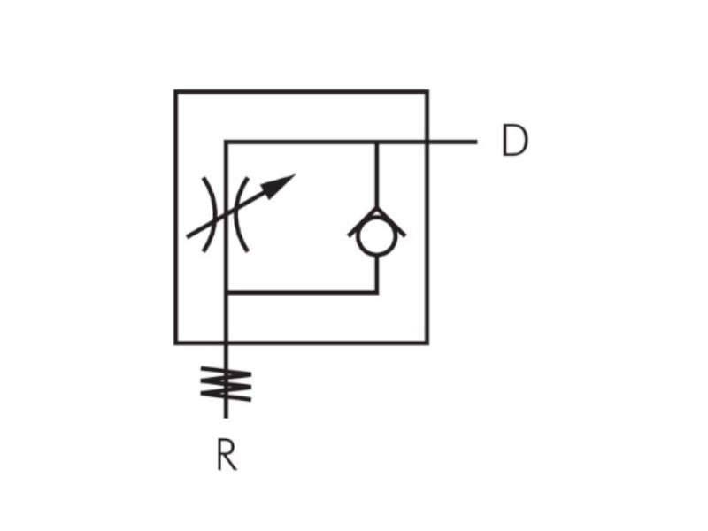 IQS Drosselrückschlagventil Mini AG R 1/8" - 6 mm abluftregelnd