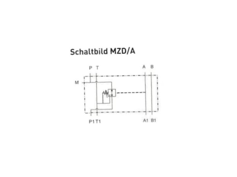 Direktgesteuertes Druckminderungsventil NG 06 3 Wege DF 50 l/min EB 30-140 bar Schaltsymbol MZD