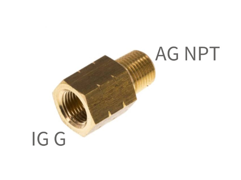 AG NPT / IG G Messing und Edelstahl 