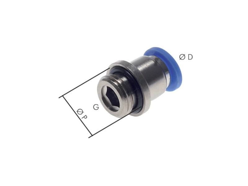 Gerade Steckverschraubung AG G 3/8" - 12mm IQS-Standard 