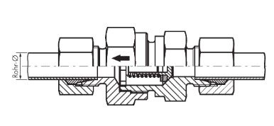 Hochdruck Rückschlagventil 08 LR AG G 1/4" WD