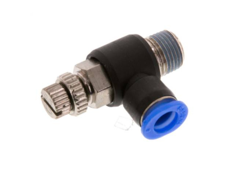 IQS Drosselrückschlagventil Mini AG R 1/8" - 4 mm abluftregelnd