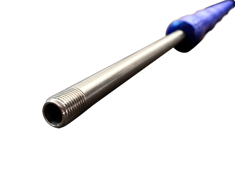 Lanze easywash 900/700 mm AG 1/4" - AG 1/4" Edelstahl umspritzte Isolierung blau