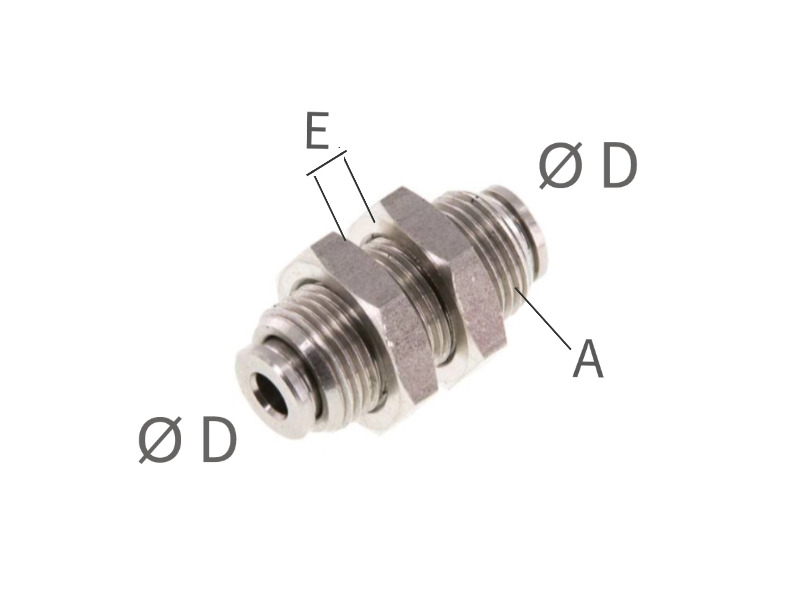 Gerader Schott Steckverbinder 12 mm - 12 mm IQS-ES