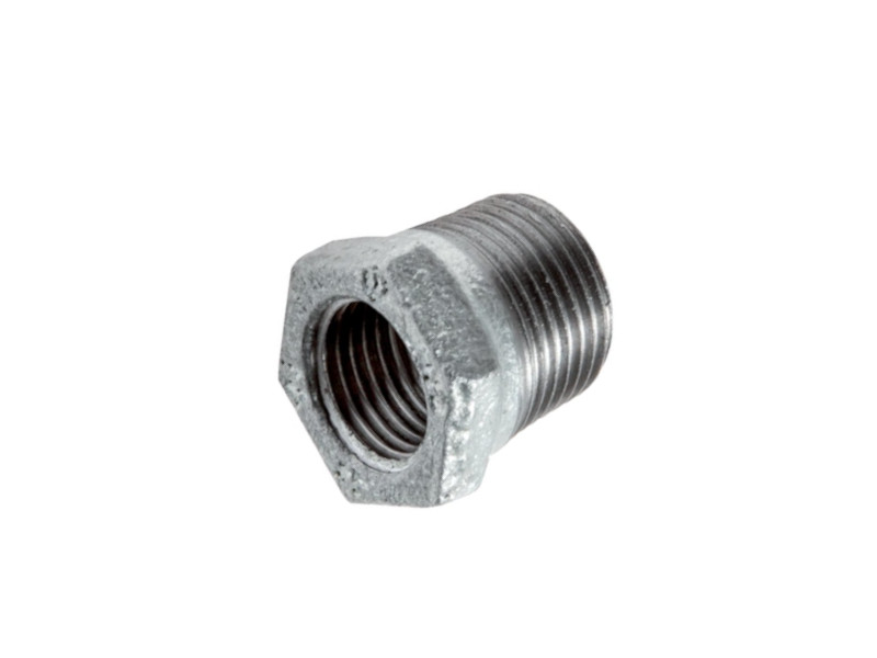 Reduziernippel AG R 3/4" - IG Rp  1/4" Temperguss verzinkt