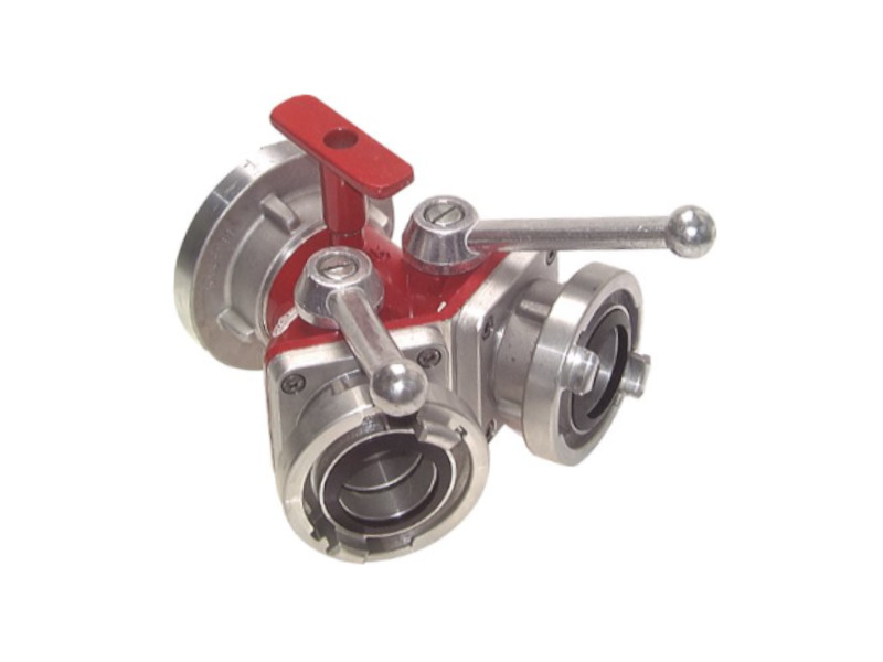 Storz-Verteiler 2-fach mit Kugelabsperrung