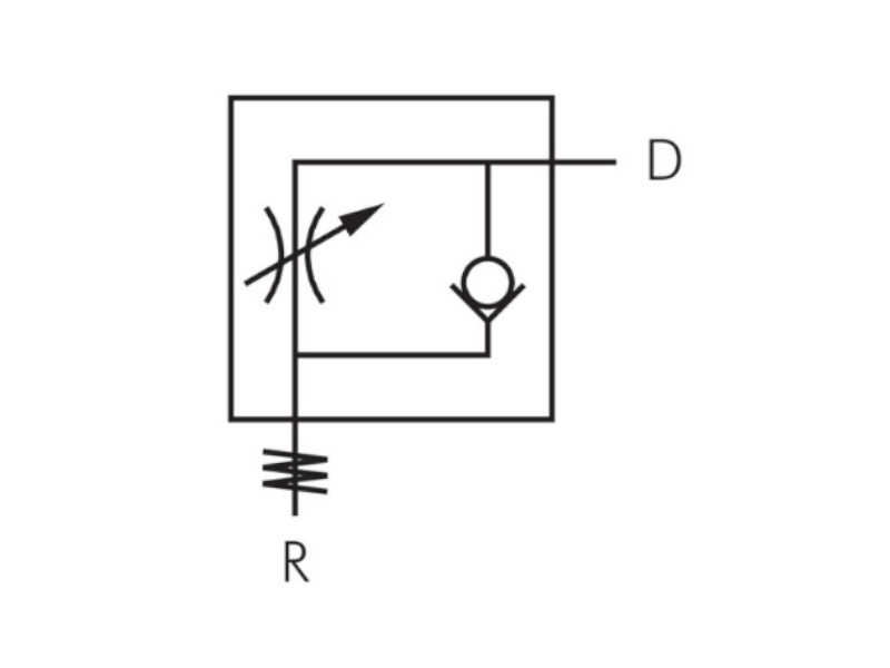IQS Drosselrückschlagventil Mini AG R 1/8" - 6 mm zuluftregelnd