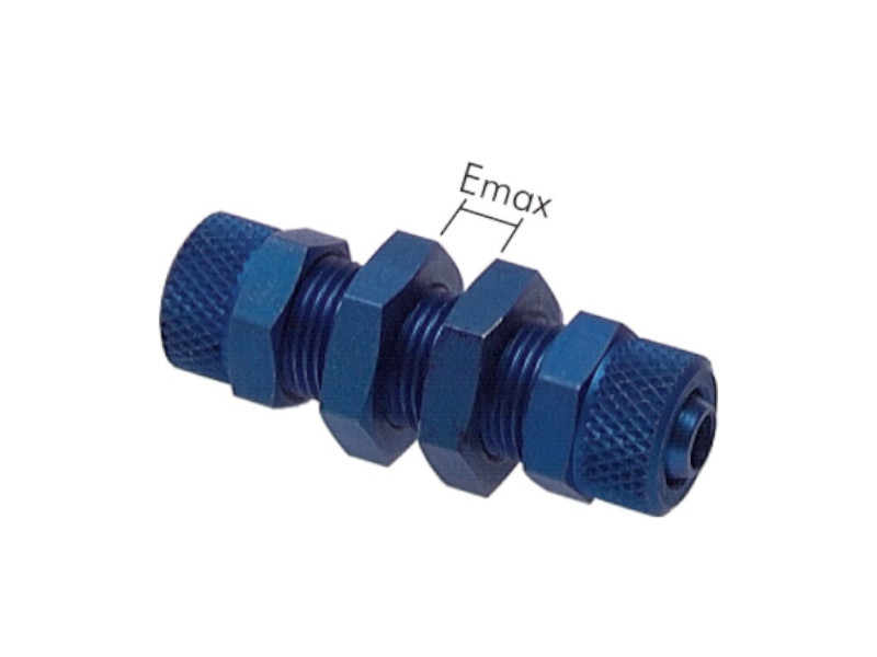 CK Schott Verschraubung AG M 12x1 - 8x6 mm Aluminium blau