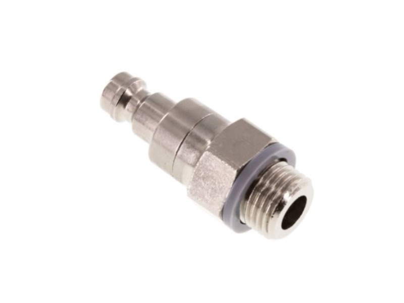 Kupplungsstecker beidseitig absperrend AG G 3/8" NW 5 Messing vernickelt