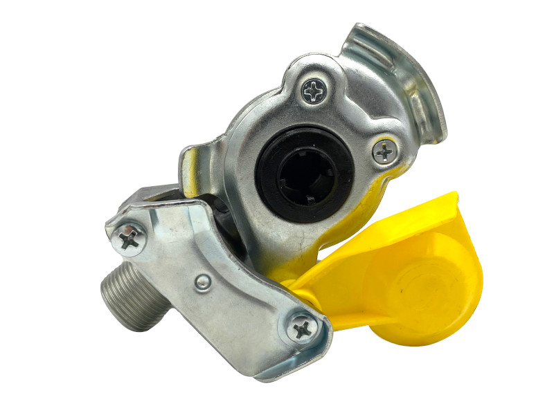 Fahrzeugkupplung mit Filter IG M 16x1,5 Bremse (gelb) für Anhänger ohne Ventil