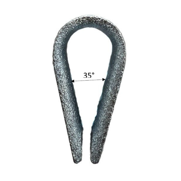 Kausche Form A für Seil Ø 6 mm Rillenweite 7 mm