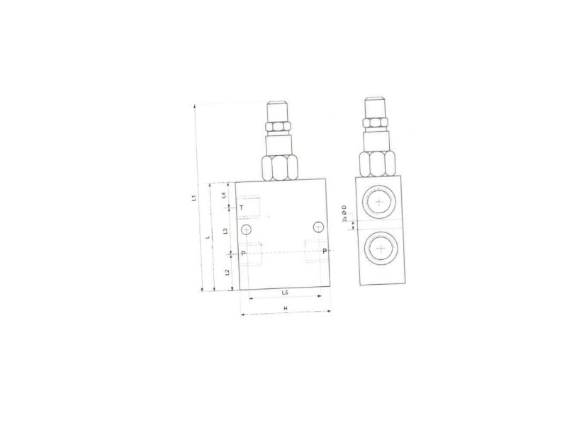 Druckbegrenzungsventil IG 3/8" Durchfluss 45 l/min Einstellbereich 10-50 bar 