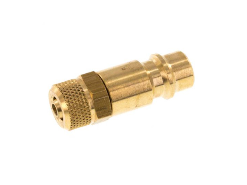 Kupplungs-Stecker Messing mit Überwurfmutter