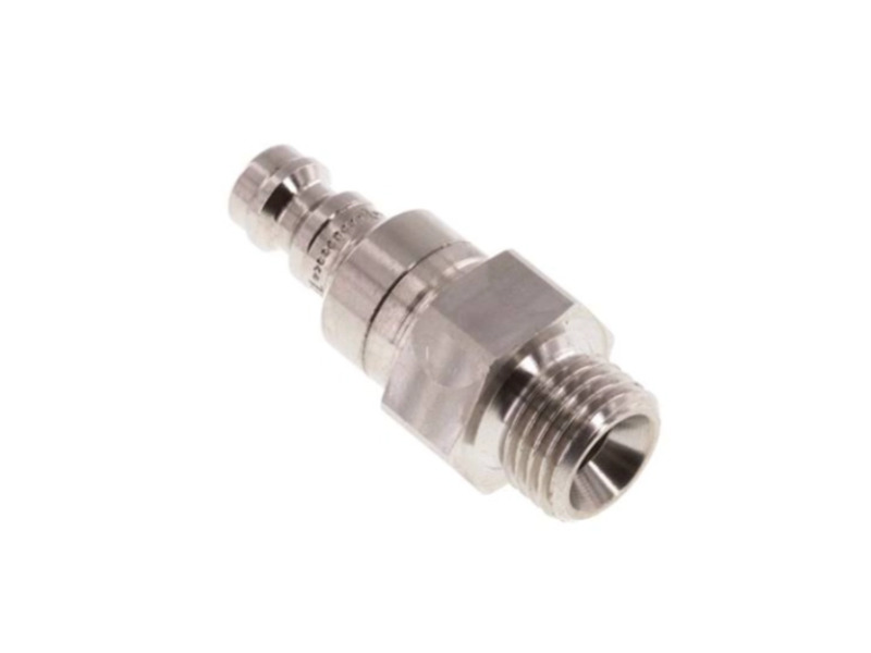 Kupplungsstecker beidseitig absperrend AG G 1/4" NW 5 Edelstahl 1.4404