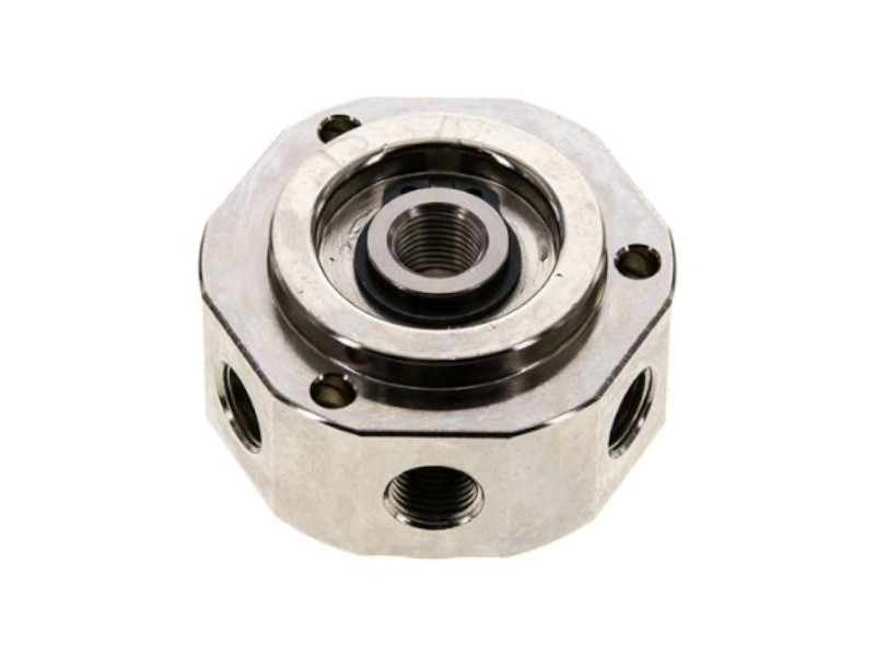 Drehverteiler 6-fach IG G 3/8" - IG G 1/8" - IG G 1/8" für Druckluft