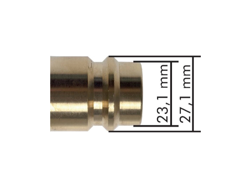 Kupplungsstecker IG G 1-1/4" NW 19 Messing vernickelt