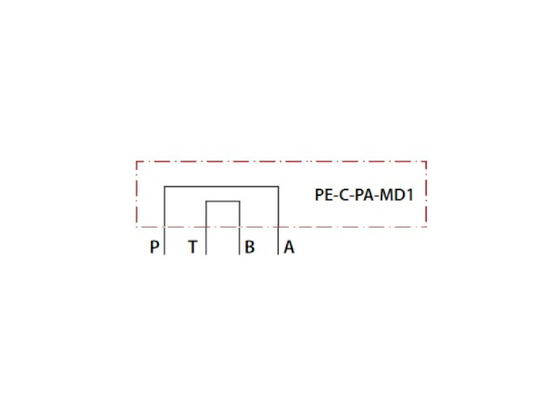 Umlenkplatte für Cetop Ventil NG 06 P-A, T-B 