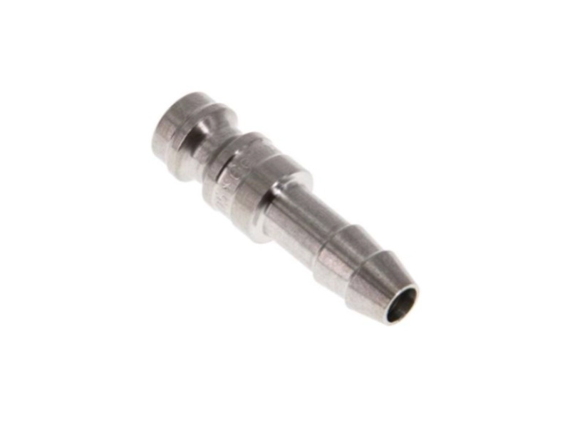 Kupplungsstecker mit Schlauchtülle 8 mm NW 5 Edelstahl 1.4305
