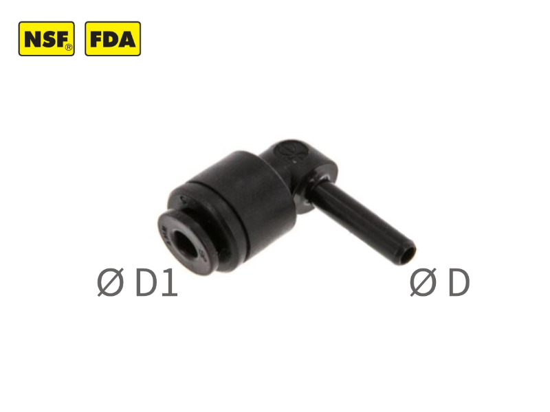 90° Winkel Steckverbinder mit Stecknippel IQS-FDA