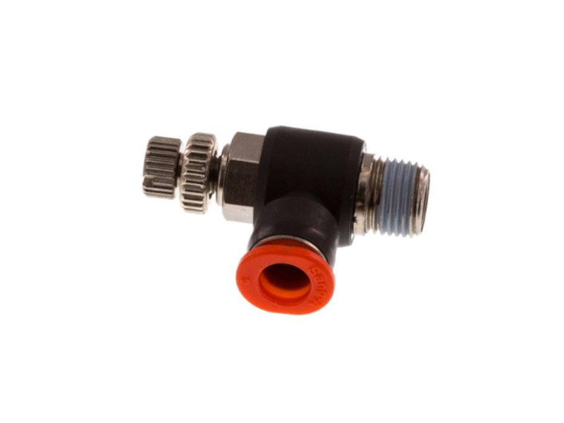 IQS Drosselrückschlagventil Mini AG R 1/8" - 6 mm zuluftregelnd
