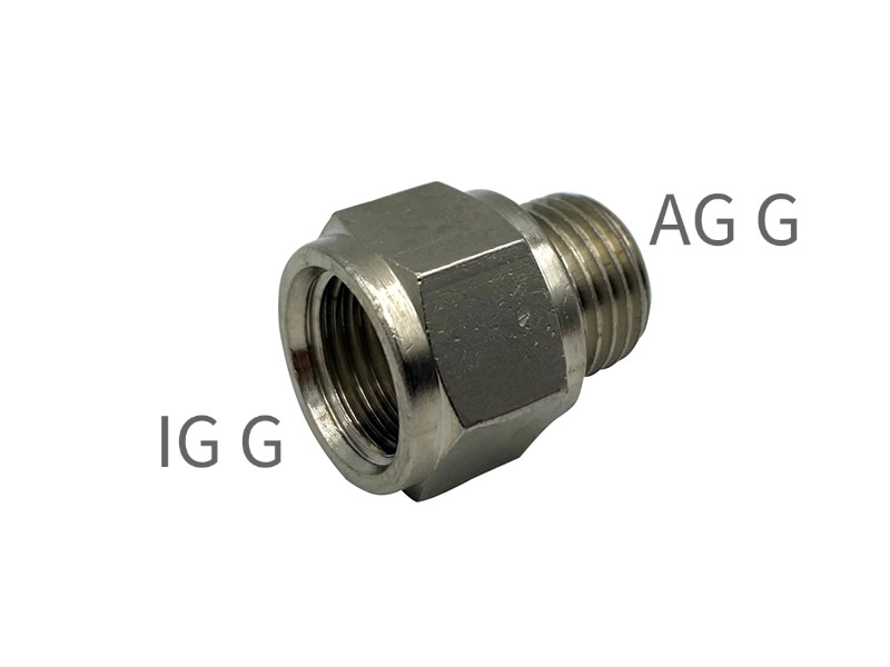 AG G / IG G zöllig zylindrisch Messing vernickelt