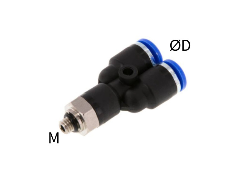 Y-Steckverschraubung AG M5 - 4mm - 4mm IQS-Standard