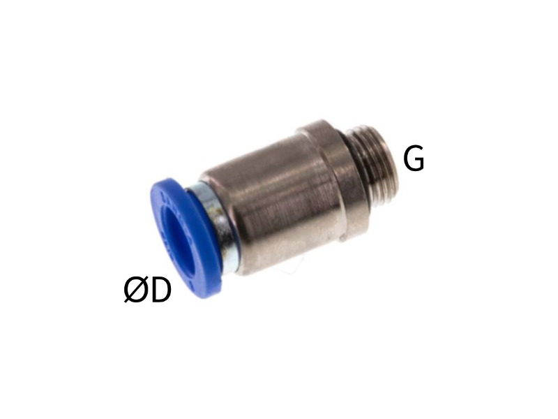 Gerade Steckverschraubung AG G 3/8" - 12mm IQS-Standard 