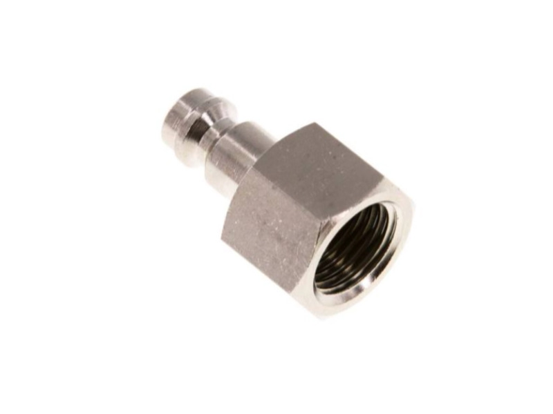 Kupplungsstecker IG G 1/4" NW 5 Messing vernickelt